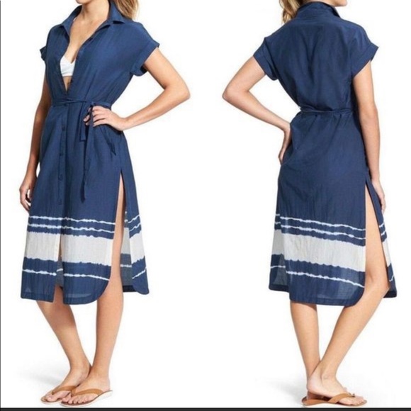 Athleta Other - Athleta Island Hopper Cover Up / Blue & White / Tie Dye / SZ L